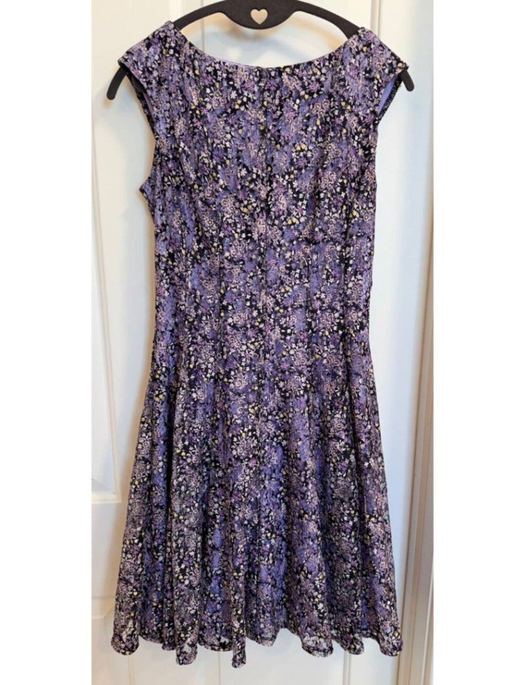 Danny & Nicole Purple Floral Lace Dress Size 4